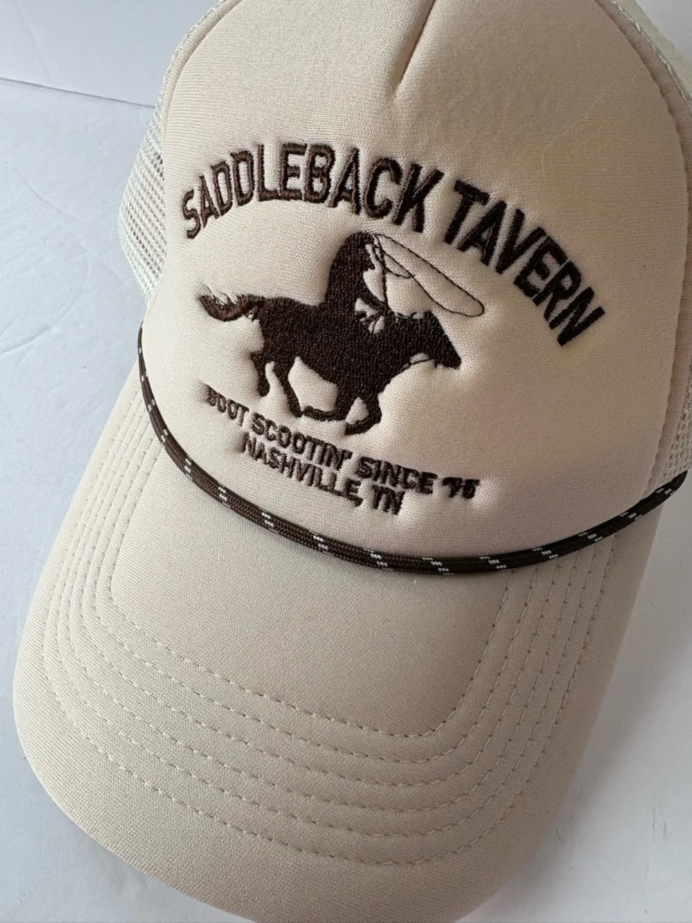 NWOT Anthropologie Worn/West Saddleback Tavern Trucker Hat